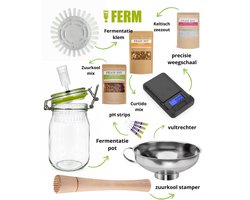 Groente FERMentatie starterspakket - alle benodigdheden om direct te starten met voedselveilig fermenteren - fermentatietools - groente fermenteren - FERMentatie basis pakket - FERMentatie set