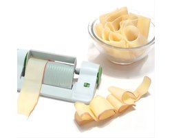 Groentesnijder - Spiraalsnijder - Keukensnijder - Kunststof - 22.5*10.5*5.5cm - Lichtgrijs,groen