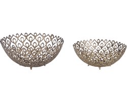 GROGOL - Decoratief dienblad set van 2 - Goud - Aluminium