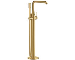 GROHE Essence New Badkraan - met doucheset - zonder installatiedeel - 15cm - cool sunrise geborsteld (mat goud) - 23491GN1