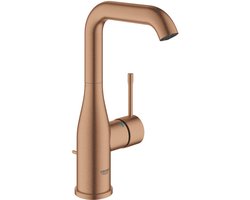 GROHE Essence New Wastafelkraan - hoge draaibare uitloop - met trekwaste - sunset gold (mat brons) - 32628DL1