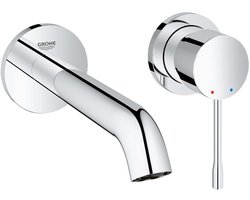 GROHE Essence Wandgemonteerde Inbouw Wastafelkraan - Exclusief Inbouwdeel - Waterbesparend - Chroom