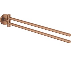 GROHE Essentials handdoekhouder met twee draaibare armen -Sunset gold (mat brons)