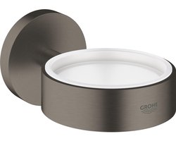 GROHE Essentials Houder voor zeepdispenser of glas - Wandbevestiging - Hard graphite geborsteld (mat antraciet)