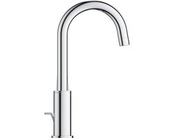 GROHE Euroeco Wastafelmengkraan - l-size - met trekwaste - chroom