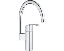 GROHE Eurosmart New Keukenkraan - hoge draaibare C-uitloop - zonder uittrekbare handdouche - chroom - 33202002