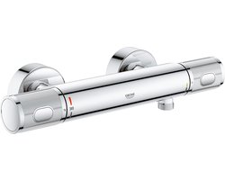 GROHE Precision Feel Thermostatische Douchekraan - 12 cm - Waterbesparend - Met CoolTouch technologie - Inclusief koppelingen - Chroom