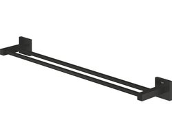 GROHE QuickFix Start Cube dubbele handdoekhouder - 654 mm - Twee rails - Matte Black
