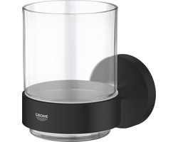 GROHE QuickFix Start glas met houder - Glas/Metaal - Matte Black