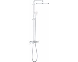 GROHE QuickFix Vitalio Start 250 Regendouche - Ã¸ 25 cm - Vierkant - Met thermostaatkraan - Chroom - EcoJoy handdouche