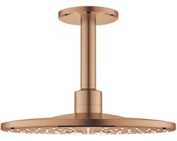 GROHE Rainshower Smartactive hoofddouche 31cm met plafondarm met 2 straalsoorten warm sunset geborsteld