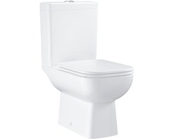 Grohe Start Edge - Toilet combiset met reservoir en Softclose toiletzitting, Rimless, alpine wit 39814000