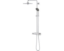 GROHE Vitalio Joy 260 Regendouche - Ã˜ 26 cm - Waterbesparend - Inclusief thermostaatkraan en planchet - Met CoolTouch technologie - Chroom