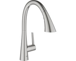 GROHE Zedra Keukenkraan - Uittrekbare sproeikop - 3 straalstanden - 360 graden draaibaar - RVS - 32294DC2