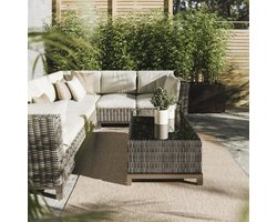 Groot Buitentapijt in Natuurvezellook Taupe 300x400 cm Weerbestendig