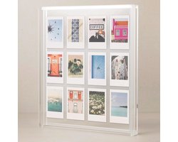 Groot Collage Fotolijst voor Polaroid en Instax Film – 11,8" x 10,2" Dubbel Glas Acryl Drijvend Frame voor Foto's en Kunst
