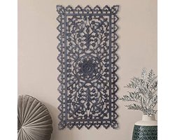 Groot Houten Wanddecoratie Ornament voor Oosterse en Mediterrane Interieurstijl - 90cm