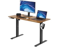 Groot Laptopcomputerbureau - Rechthoekig Staand Bureau - Gaming en Thuiskantoor - In Hoogte Verstelbaar - PC-Bureau - 55.1x27.6 in - Zwart