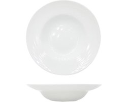 GROOT PASTABORD WIT D19 -30 X H6CM - porselein - set van 4