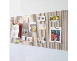 Groot Prikbord - Decoratief Vilten Bord - 0,9 cm Dik - Opvouwbaar Displaybord met Zelfklevende Tape voor Foto's - Vision Board voor School, Thuis, Keuken, Kantoormuur - Camel - 120 x 80 cm