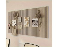 Groot prikbord, decoratief vilten prikbord 120 x 60 cm, opvouwbaar fotodisplaybord, visionboard voor school, thuis, keuken, kantoor, muren, bruin