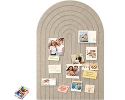 Groot Prikbord - Kurk - 60 x 40 cm - Decoratieve wabd - 0,9 - Lichtbruin
