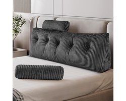 Groot Wigvormig Kussen met Hoofdkussen voor Rugondersteuning in Bed en op Bank