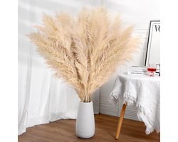 Groot XXL pampasgras - 16 stuks - boho decoratie - 100 cm - droogbloemen - decoratief pampasgras - natuurlijk en wollig - vloervazen - tafel - bruiloft - woonkamer - slaapkamer