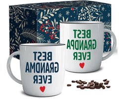 Grootouders Mokken Beste Oma En Opa Ooit Koffie Mokken Giften Van Kleinzoon Of Kleindochter Perfecte Kerstdag Geschenk 2 Set Gift Cups V1