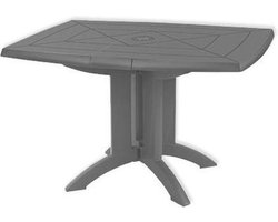 Grosfillex tuintafel vouwbaar kunsthars antraciet 118 x 77 cm