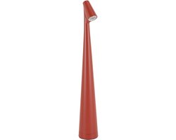 GROT Led - Tafellamp Oplaadbaar – Draadloos en dimbaar – CCT - Warm wit / Daglicht / koud wit - Moderne touch lamp – Nachtlamp Slaapkamer – 35 cm – Rood
