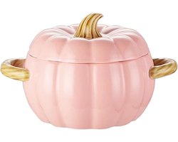 Grote 1.7L Keramische Pompoen Stoofpot met Deksel, Geschikt voor Soep, Magnetron en Vaatwasser, Perfect voor Halloween en Feestdagen