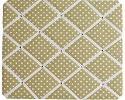 Grote 40x48cm Salie groene crème Stof Bedekte Vlekken Berichten Bord - Notice Boards Memo Boards