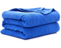 Grote badhanddoek - badhanddoek - handdoek/gezichtshanddoek - 70 x 140 cm - 100% katoen - blauw