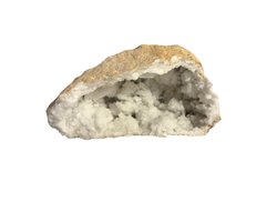 Grote bergkristal geode uit Marokko - 736 g - individueel gefotografeerd