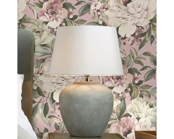 Grote bloemen behang glitter vinylbehang Gardenia 36070