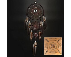 Grote Boho Dromenvanger voor Slaapkamer - Wanddecoratie met Turkoois Ornament