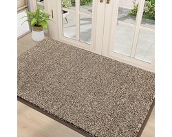 Grote deurmat, 90 x 150 cm, vuilvangmat, voordeurmat voor binnen, buiten, antislip, barrière, deurmat, machinewasbaar, absorberende vloermat
