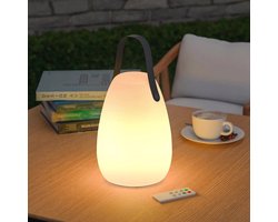 Grote draadloze LED tafellamp - Dimbare buitenverlichting met afstandsbediening en 8 kleuren