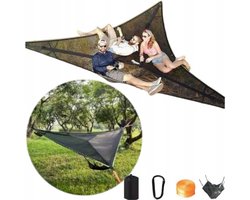 Grote Driehoekige Hamak voor Meerdere Personen - Zwart 280x280x280cm