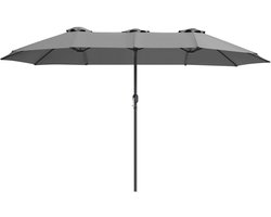 Grote Driekops Parasol Grijs – Maximale schaduw