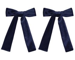 Grote Fluwelen Haarstrikken met Alligator Clip voor Kinderen - Elegant en Comfortabel Haaraccessoire