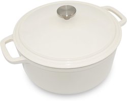 Grote Gietijzeren Hollandse Oven met Deksel - 7 Quart voor Brood Bakken en Stoofen