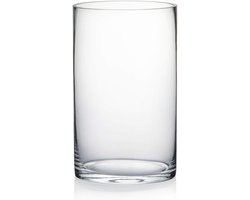 Grote Glazen Cilinder Vaas - Helder Glas, 6 x 10 Inch, 15 cm x 20 cm