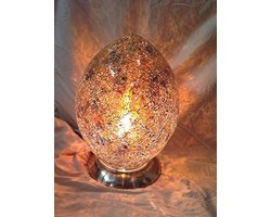 Grote Gouden Eivormige Mozaïek Tafellamp