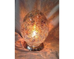 Grote Gouden Eivormige Mozaïek Tafellamp