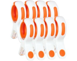 Grote handdoekclips voor strandstoelen - winddichte en stabiele clips voor handdoeken, ligbedden en zwembadstoelen (8 stuks)