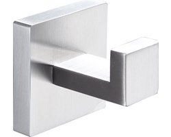 Grote handdoekhaak – set van 2 - RVS geborsteld staal –boren