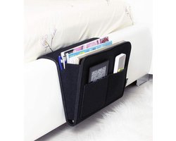 Grote handige opbergzak voor aan je Bed, Bank of Kast - Opruimen - Opbergvak - Opbergzak - Makkelijk - Woonaccessoires -Tijdschriftenrekken - Afstandsbediening - Tablet- iPad - Tijdschriften - Smartphone - Nachtkastje