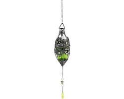 Grote Hanglamp van IJzer - Oosterse Lantaarn Groen - 100 cm Hoog